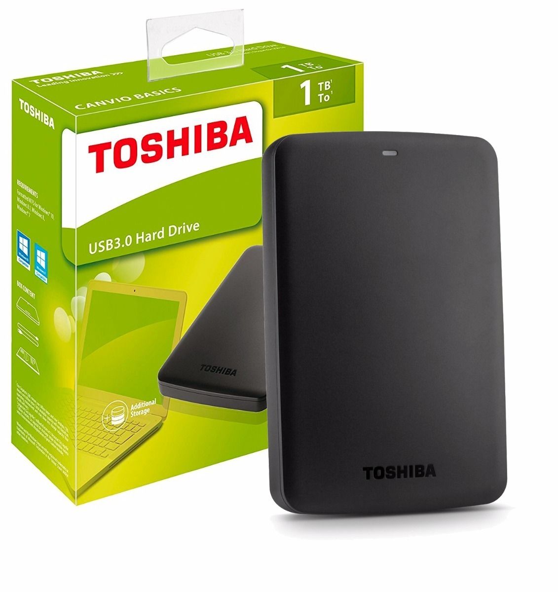 Внешний Жесткий диск Toshiba Basic 1Tb  USB 3.0
